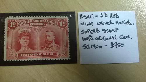 BSAC- DOUBLE HEADS-1d SCARCE SG170a -SEE BELOW